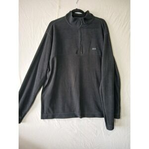 Rains Men's Addis Fleece Half Zip Pullover. Black Size XL